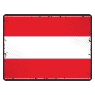 Blechschild "Flagge Österreich Retro" 40 x 30 cm Dekoschild Österreich Flagge Retro