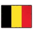 Blechschild "Flagge Belgien Retro" 40 x 30 cm...