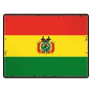 Blechschild "Flagge Bolivien Retro" 40 x 30 cm...