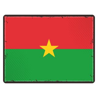 Blechschild "Flagge Burkina Faso Retro" 40 x 30 cm Dekoschild Nationalflaggen