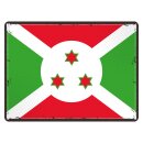 Blechschild "Flagge Burundi Retro" 40 x 30 cm...