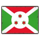 Blechschild "Flagge Burundi Retro" 40 x 30 cm...