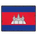 Blechschild "Flagge Kambodscha Retro" 40 x 30...