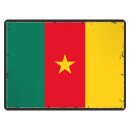 Blechschild "Flagge Kamerun Retro" 40 x 30 cm...