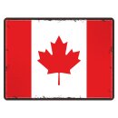 Blechschild "Flagge Kanada Retro" 40 x 30 cm...