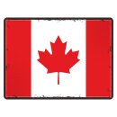 Blechschild "Flagge Kanada Retro" 40 x 30 cm...