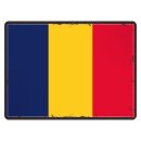 Blechschild "Flagge Tschad Retro" 40 x 30 cm...