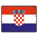 Blechschild "Flagge Kroatien Retro" 40 x 30 cm...