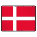 Blechschild "Flagge Dänemark Retro" 40 x...