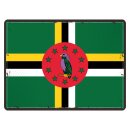 Blechschild "Flagge Dominica Retro" 40 x 30 cm...