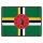 Blechschild "Flagge Dominica Retro" 40 x 30 cm Dekoschild Nationalflaggen