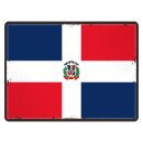Blechschild "Flagge Dominikanische Republik...