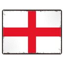 Blechschild "Flagge England Retro" 40 x 30 cm...