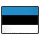 Blechschild "Flagge Estland Retro" 40 x 30 cm...
