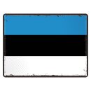 Blechschild "Flagge Estland Retro" 40 x 30 cm...