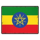 Blechschild "Flagge Äthiopien Retro" 40 x...