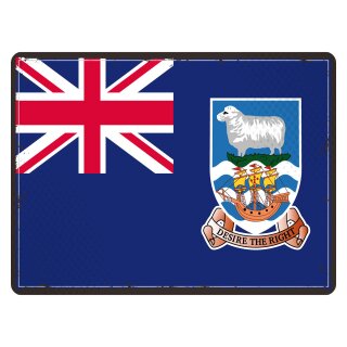 Blechschild "Flagge Falklandinseln Retro" 40 x 30 cm Dekoschild Insel Flaggen