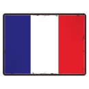Blechschild "Flagge Frankreich Retro" 40 x 30...