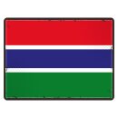 Blechschild "Flagge Gambia Retro" 40 x 30 cm...