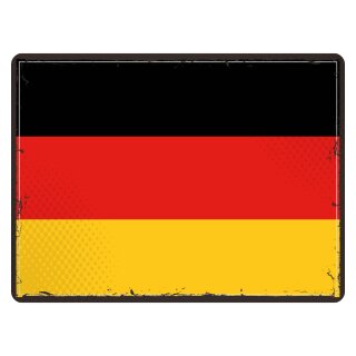 Blechschild "Flagge Deutschland Retro" 40 x 30 cm Dekoschild Nationalflaggen