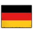 Blechschild "Flagge Deutschland Retro" 40 x 30...