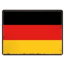 Blechschild "Flagge Deutschland Retro" 40 x 30...