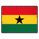 Blechschild "Flagge Ghana Retro" 40 x 30 cm...