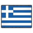 Blechschild "Flagge Griechenland Retro" 40 x 30...