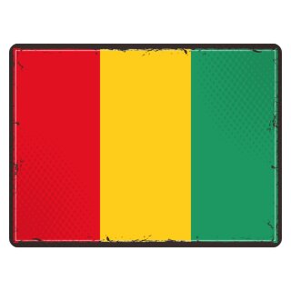 Blechschild "Flagge Guinea Retro" 40 x 30 cm Dekoschild Fahnen