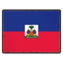 Blechschild "Flagge Haiti Retro" 40 x 30 cm...