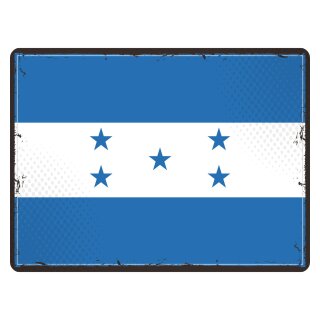 Blechschild "Flagge Honduras Retro" 40 x 30 cm Dekoschild Fahnen