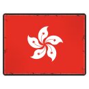 Blechschild "Flagge Hongkong Retro" 40 x 30 cm...