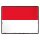 Blechschild "Flagge Indonesien Retro" 40 x 30 cm Dekoschild Fahnen