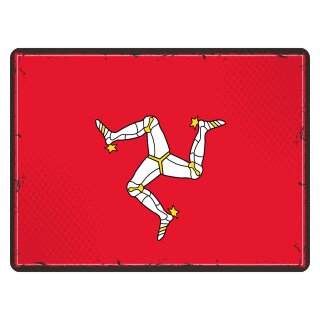 Blechschild "Flagge Isle of Man Retro" 40 x 30 cm Dekoschild Länderflagge