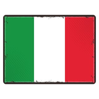 Blechschild "Flagge Italien Retro" 40 x 30 cm Dekoschild Nationalflaggen