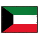 Blechschild "Flagge Kuwait Retro" 40 x 30 cm...