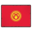 Blechschild "Flagge Kirgisistan Retro" 40 x 30...