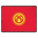 Blechschild "Flagge Kirgisistan Retro" 40 x 30...
