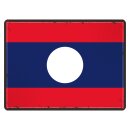 Blechschild "Flagge Laos Retro" 40 x 30 cm...