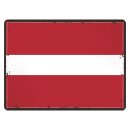 Blechschild "Flagge Lettland Retro" 40 x 30 cm...