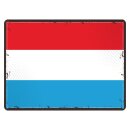 Blechschild "Flagge Luxemburg Retro" 40 x 30 cm...