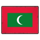 Blechschild "Flagge Malediven Retro" 40 x 30 cm...