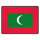 Blechschild "Flagge Malediven Retro" 40 x 30 cm...