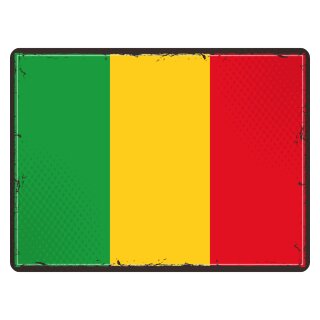Blechschild "Flagge Mali Retro" 40 x 30 cm Dekoschild Nationalflaggen