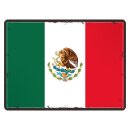 Blechschild "Flagge Mexiko Retro" 40 x 30 cm...