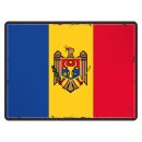 Blechschild "Flagge Moldawien Retro" 40 x 30 cm...