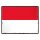 Blechschild "Flagge Monaco Retro" 40 x 30 cm Dekoschild Länderflagge