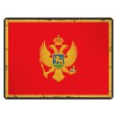 Blechschild "Flagge Montenegro Retro" 40 x 30...