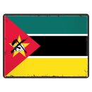 Blechschild "Flagge Mosambik Retro" 40 x 30 cm...