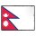 Blechschild "Flagge Nepal Retro" 40 x 30 cm Dekoschild Länderfahnen
